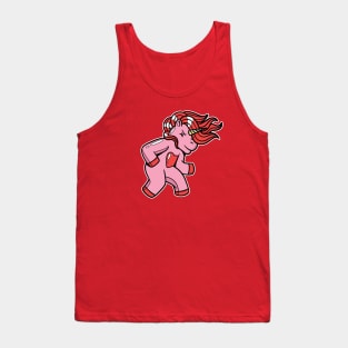 Headbanging Unicorn Rocking Out Pink Tank Top